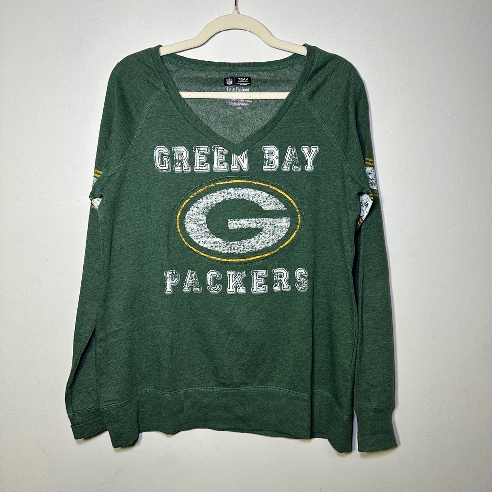 NFL Green Bay Packers Raglan Sleeve Sweatshirt Large June 2013